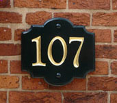 engraved door number